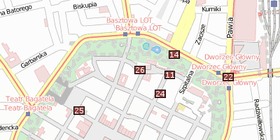 Czartoryski-Museum Krakau Stadtplan