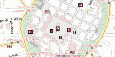 Stadtplan Krakauer Tuchhallen